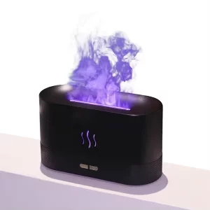 Flamme Luftbefeuchter Aroma Diffusor - Schwarz
