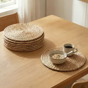 woven placemats, wicker placemat, round woven placemats